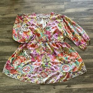 NWT Johnny Was Wild Garden Anora Tunic. Size XL